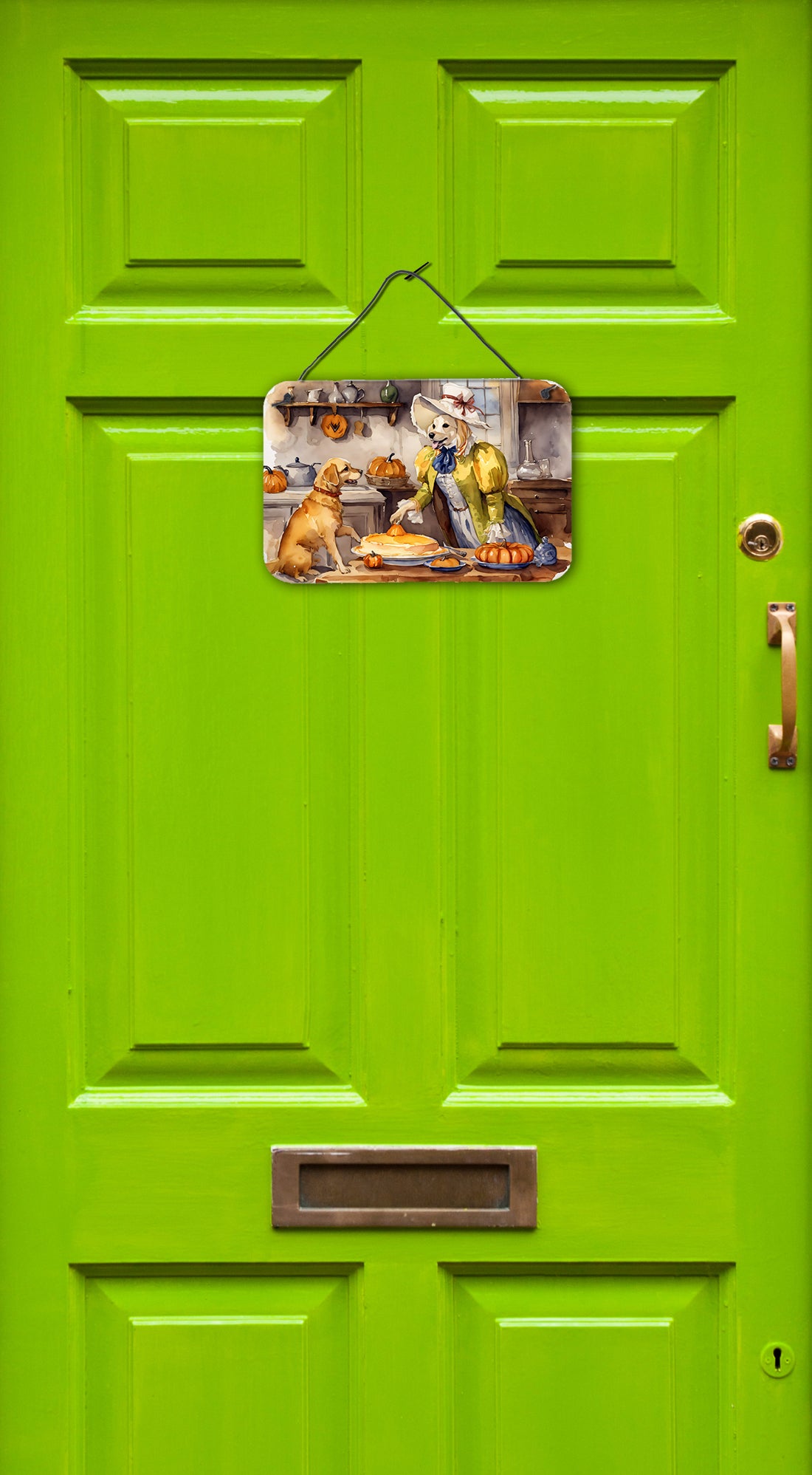 Yellow Lab Fall Kitchen Pumpkins Wall or Door Hanging Prints  the-store.com.