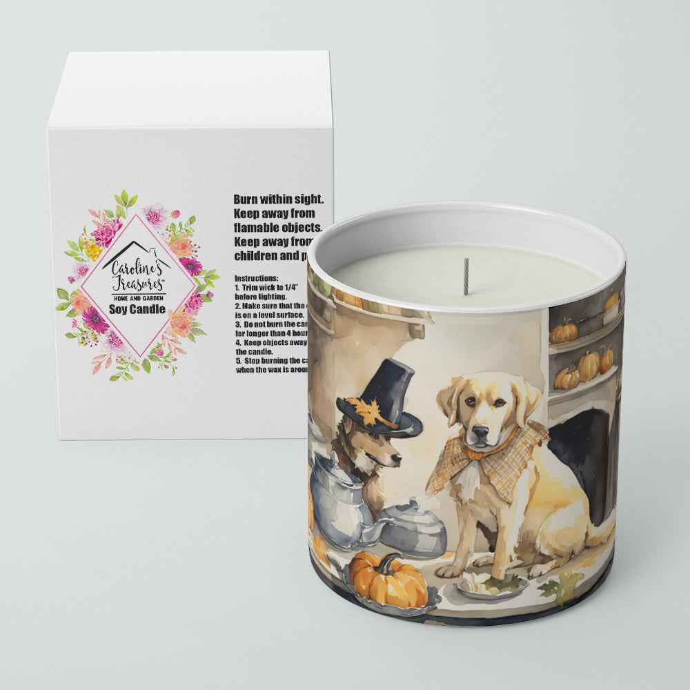 Yellow Lab Fall Kitchen Pumpkins Decorative Soy Candle