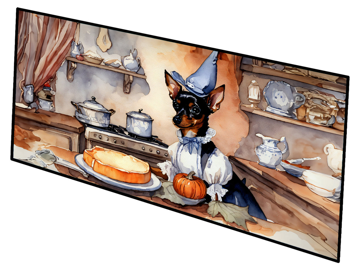 Buy this Miniature Pinscher Fall Kitchen Pumpkins Runner Mat 28x58