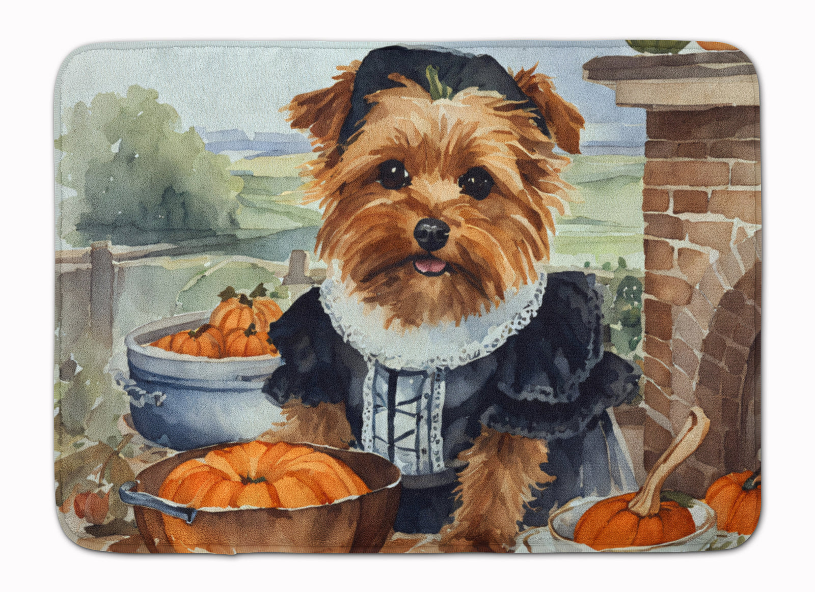 Buy this Norfolk Terrier Fall Kitchen Pumpkins Memory Foam Kitchen Mat