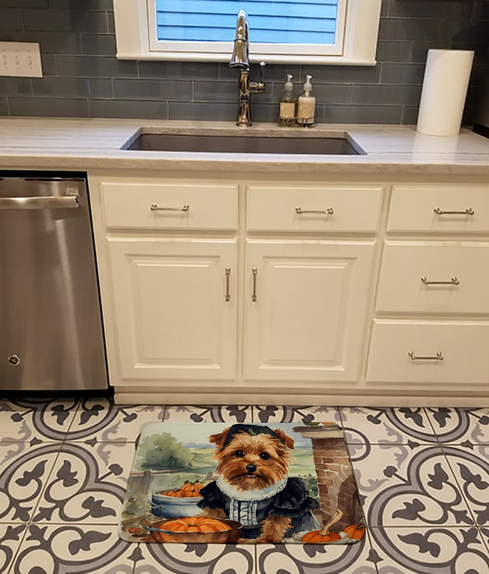 Norfolk Terrier Fall Kitchen Pumpkins Memory Foam Kitchen Mat  the-store.com.