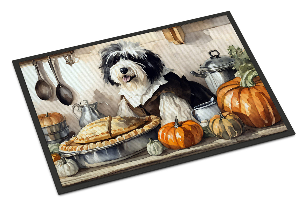 Buy this Old English Sheepdog Fall Kitchen Pumpkins Doormat 18x27