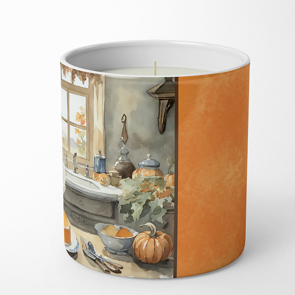 Poodle Fall Kitchen Pumpkins Decorative Soy Candle