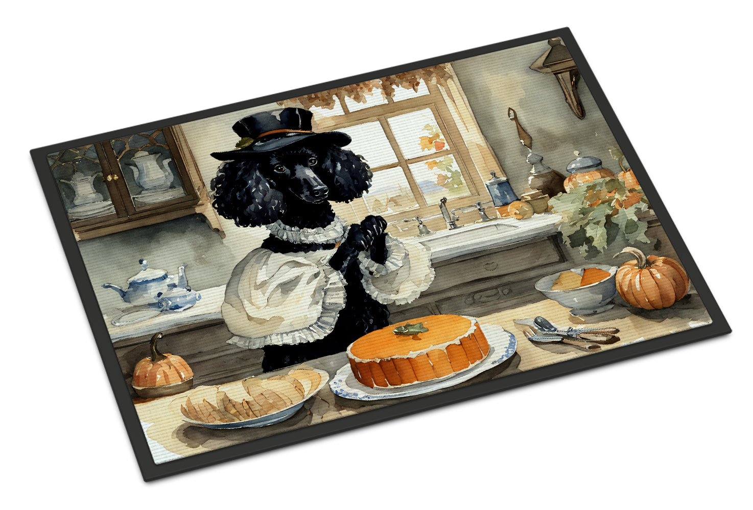 Buy this Poodle Fall Kitchen Pumpkins Indoor or Outdoor Mat 24x36