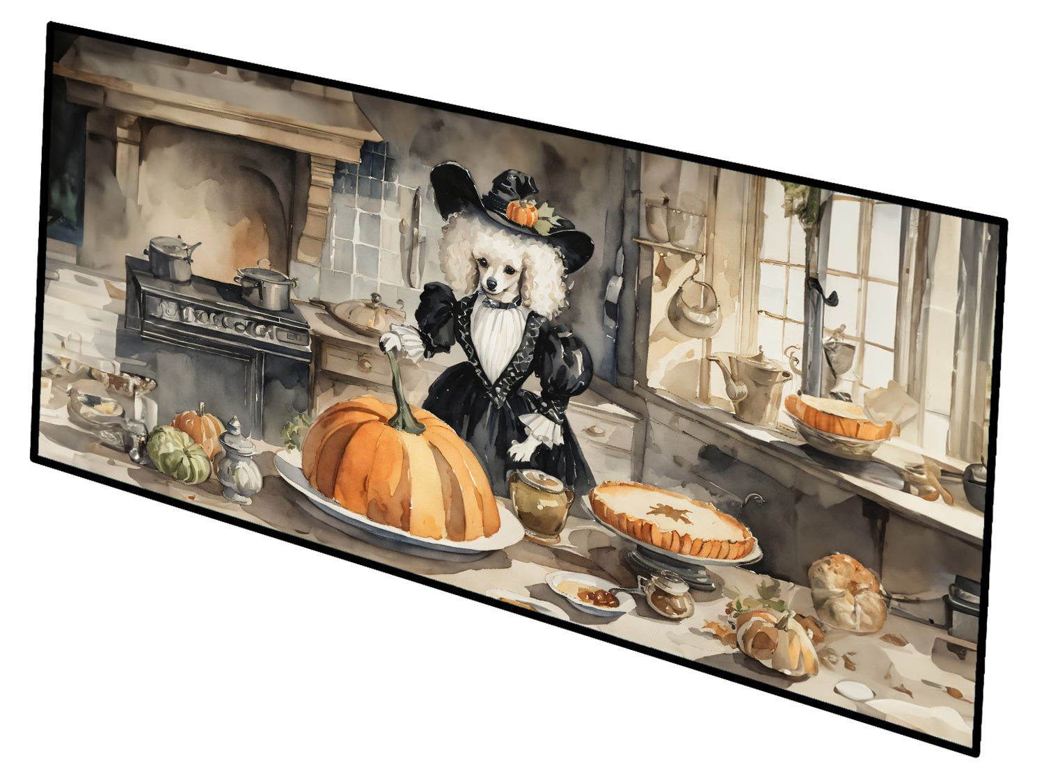 Buy this Poodle Fall Kitchen Pumpkins Runner Mat 28x58