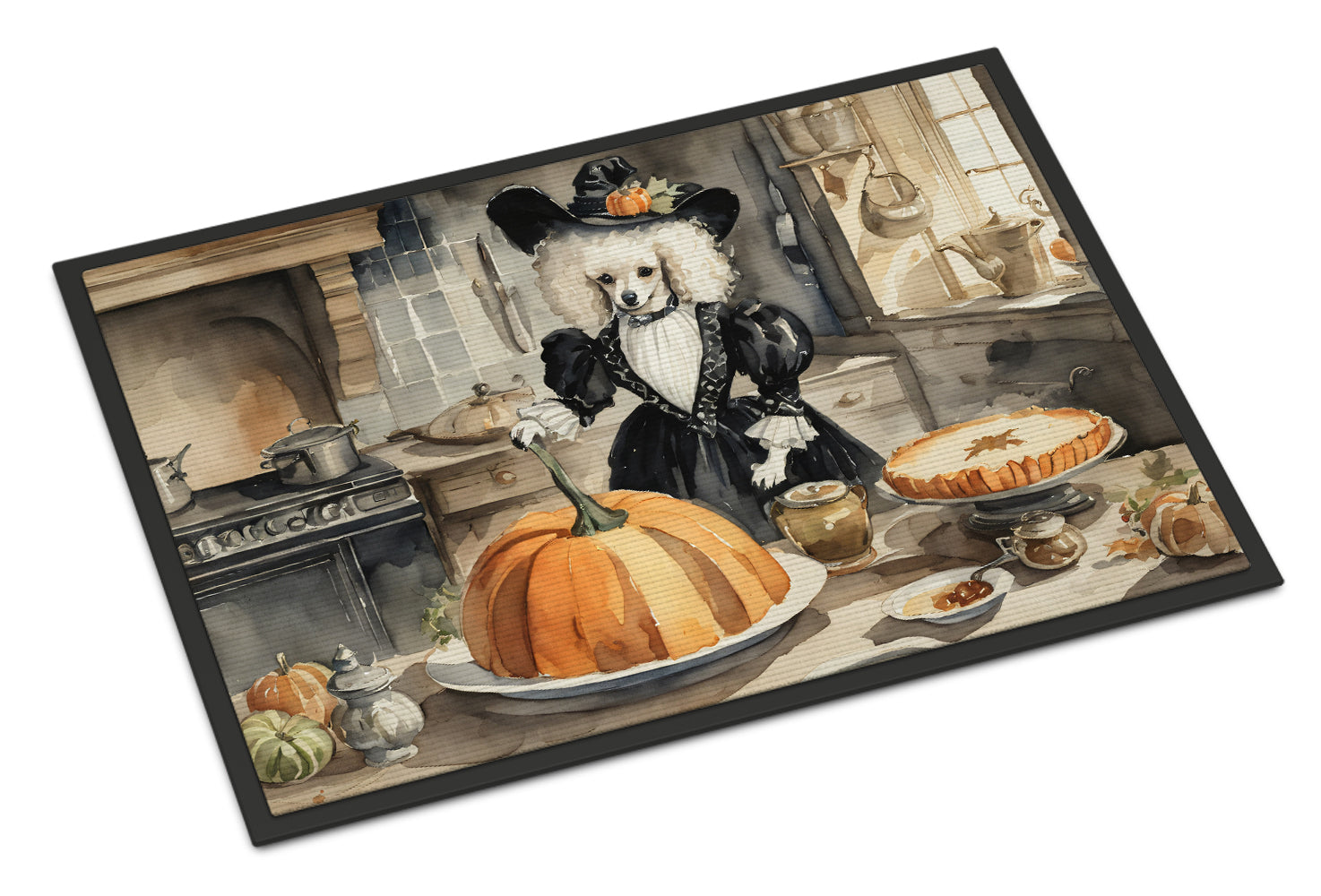 Buy this Poodle Fall Kitchen Pumpkins Indoor or Outdoor Mat 24x36