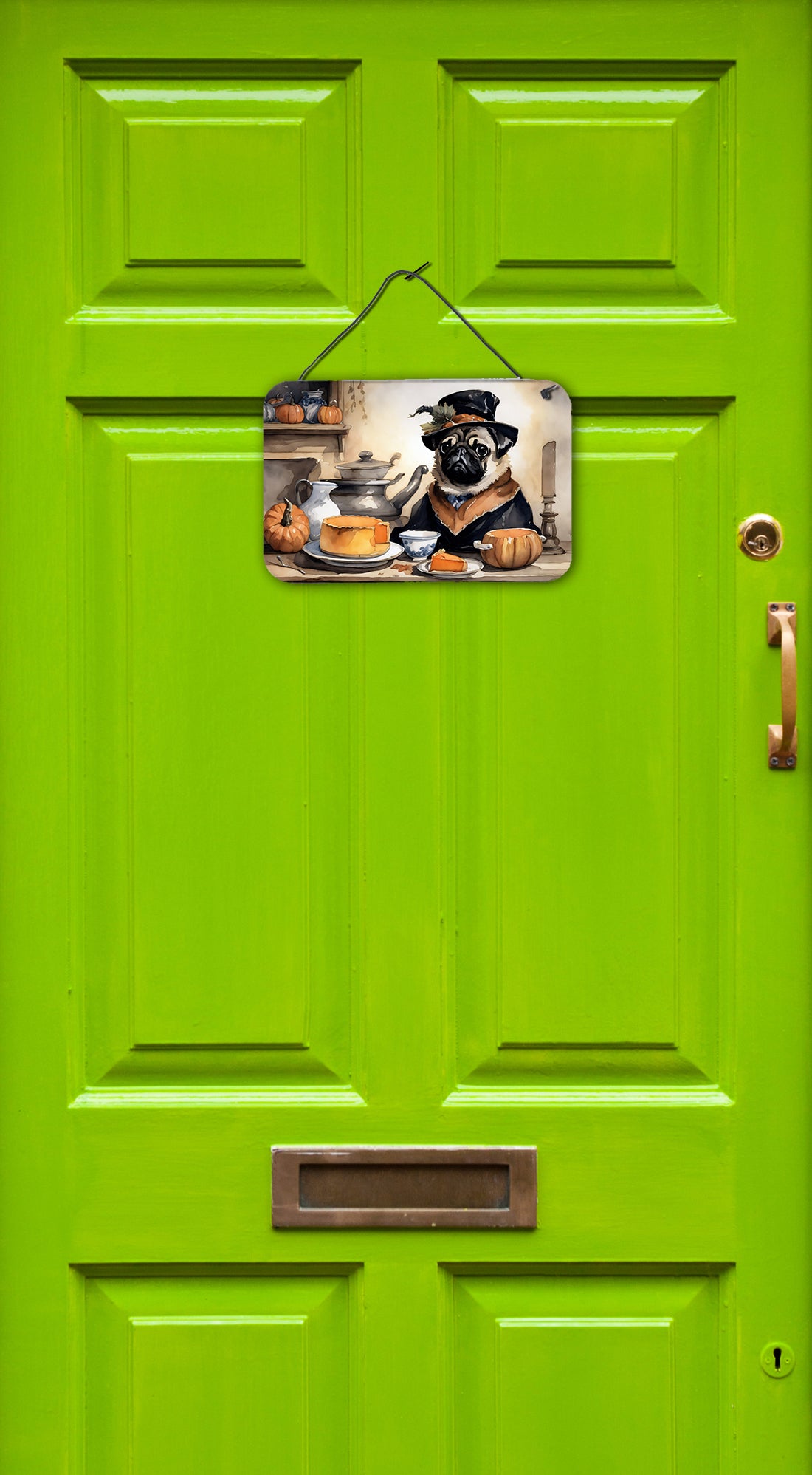 Buy this Pug Fall Kitchen Pumpkins Wall or Door Hanging Prints