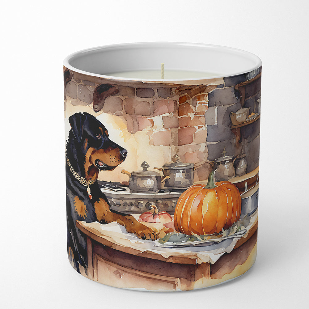 Buy this Rottweiler Fall Kitchen Pumpkins Decorative Soy Candle