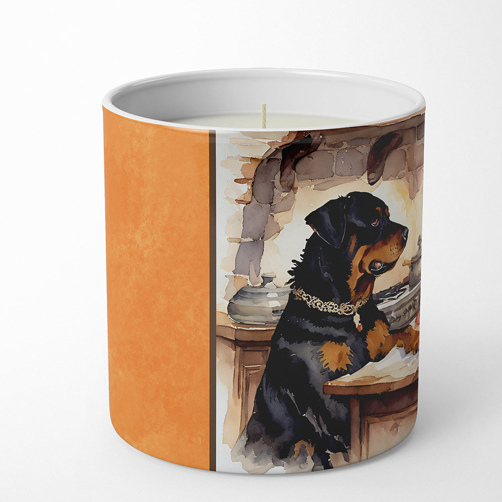 Rottweiler Fall Kitchen Pumpkins Decorative Soy Candle