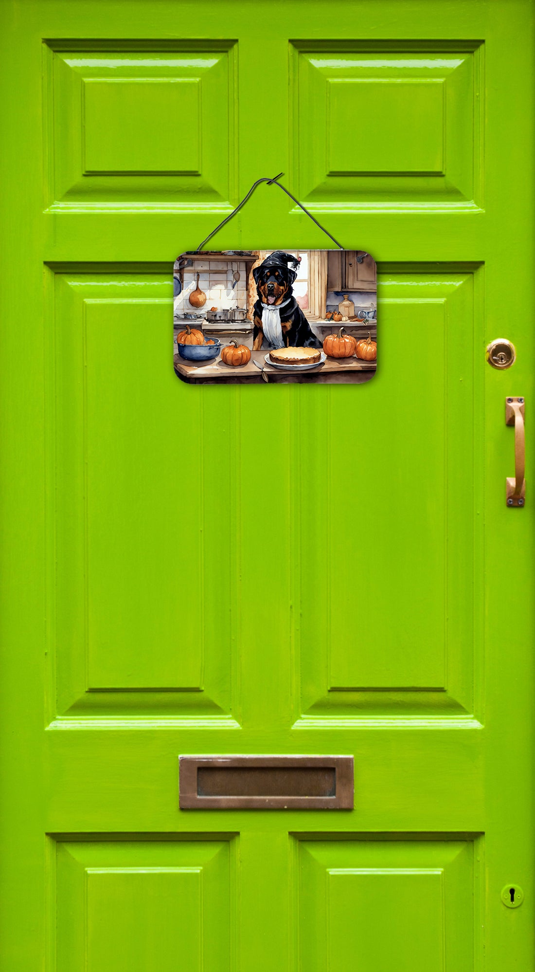 Buy this Rottweiler Fall Kitchen Pumpkins Wall or Door Hanging Prints