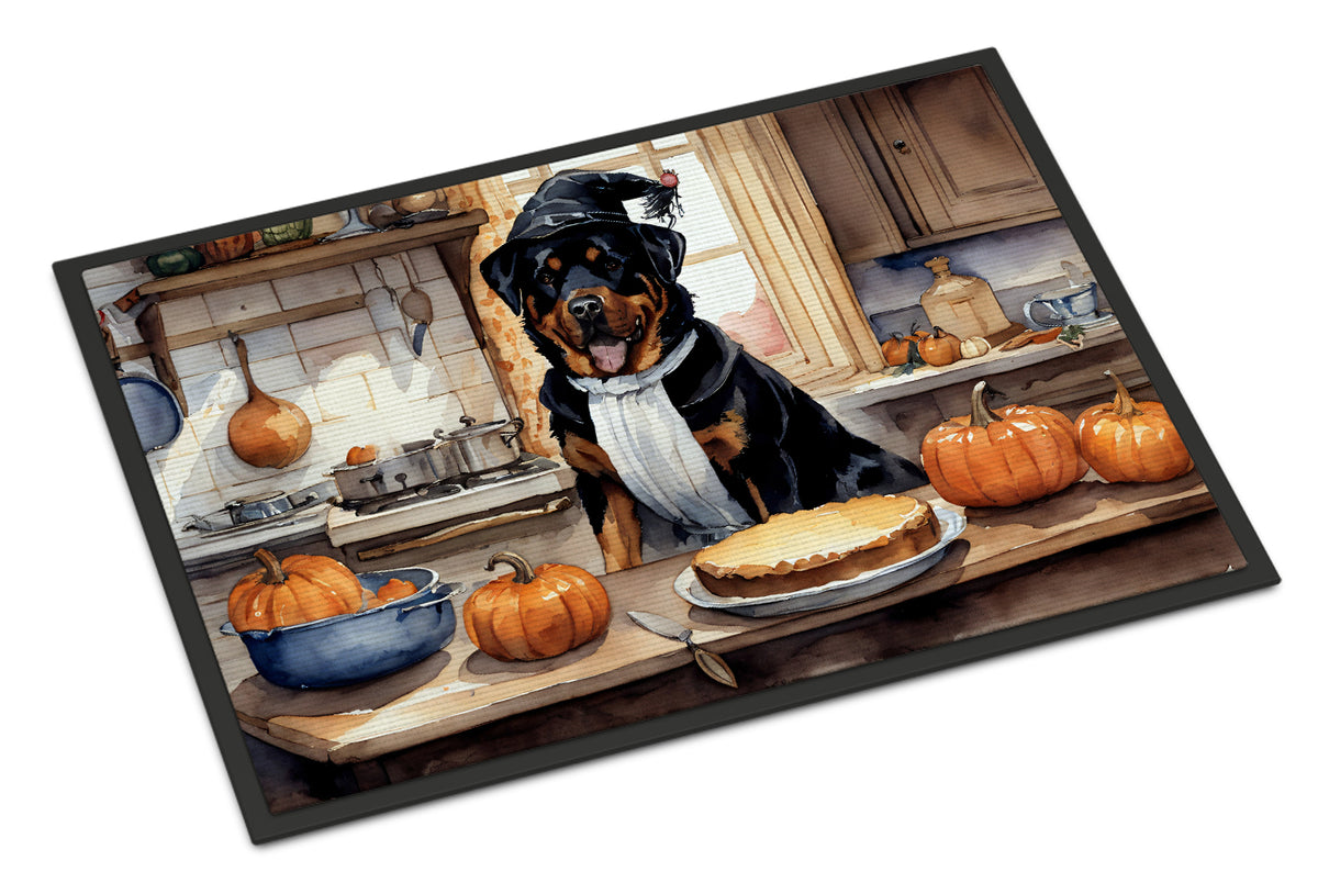 Buy this Rottweiler Fall Kitchen Pumpkins Doormat 18x27