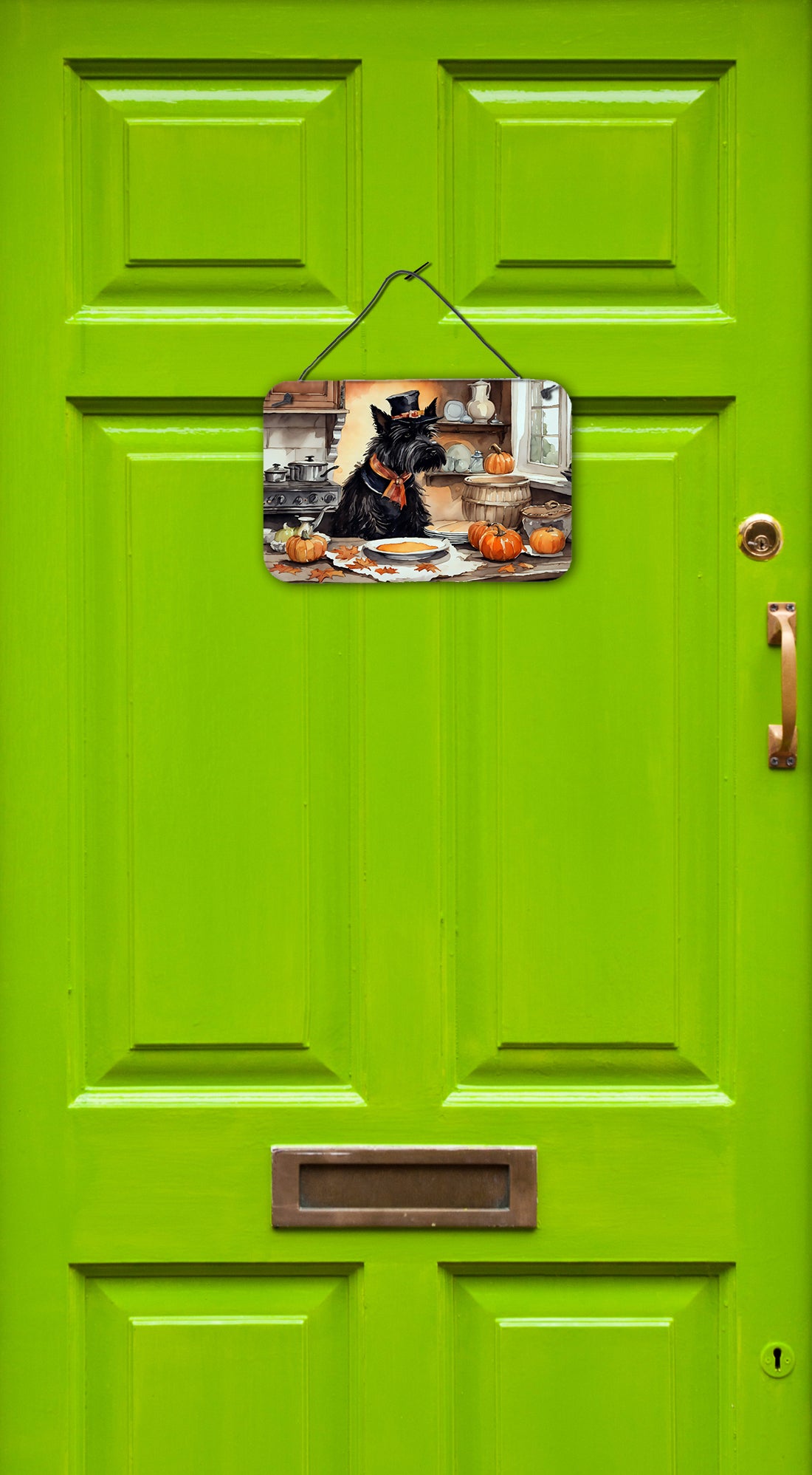 Buy this Scottish Terrier Fall Kitchen Pumpkins Wall or Door Hanging Prints