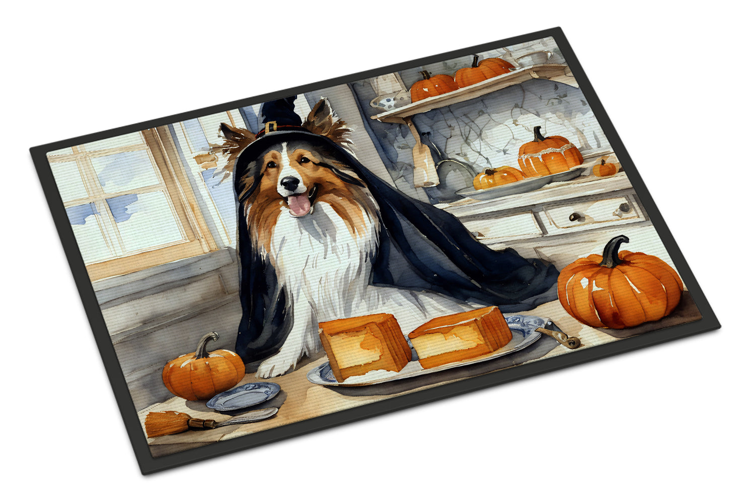 Buy this Sheltie Fall Kitchen Pumpkins Indoor or Outdoor Mat 24x36