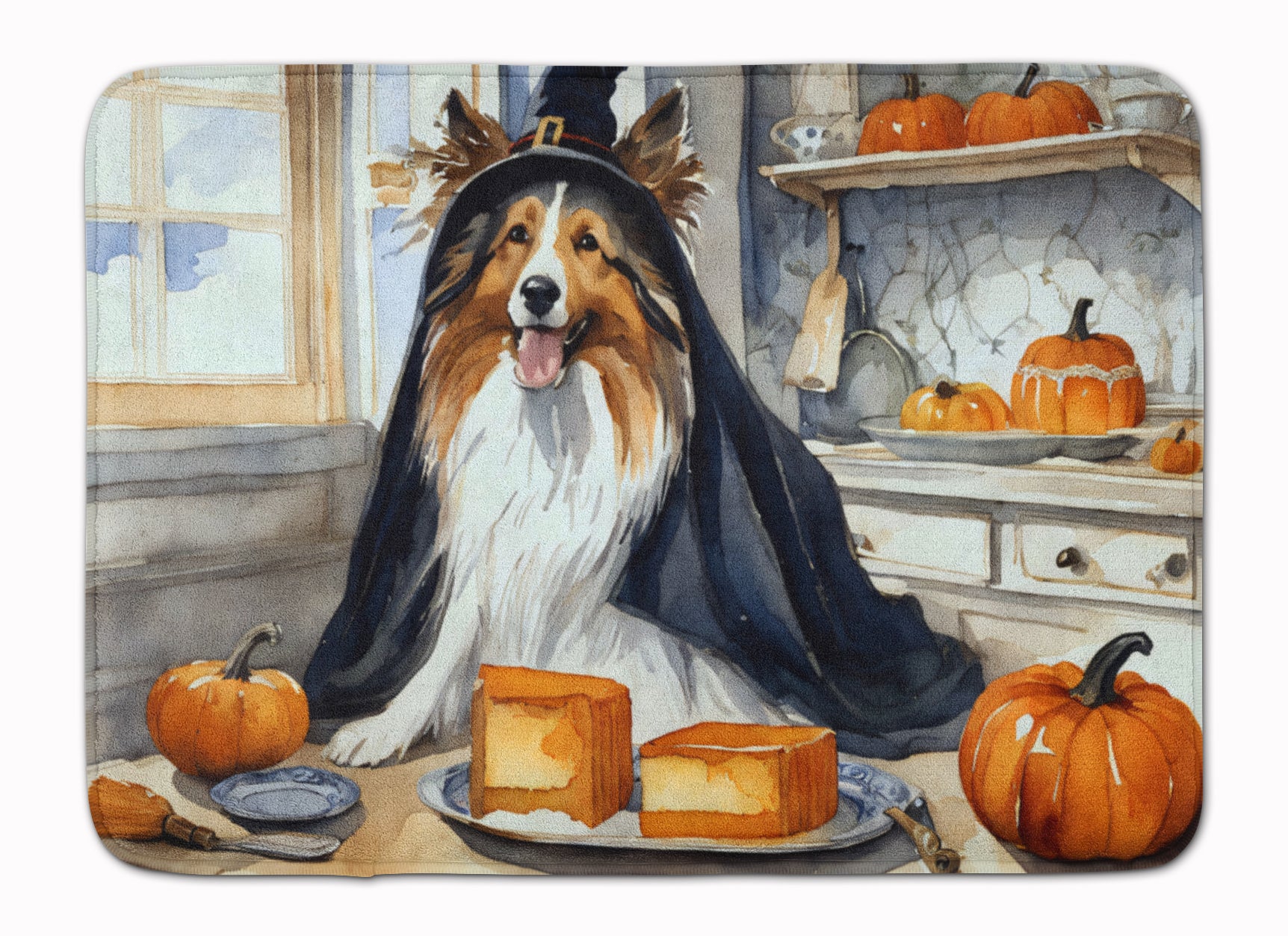 Buy this Sheltie Fall Kitchen Pumpkins Memory Foam Kitchen Mat