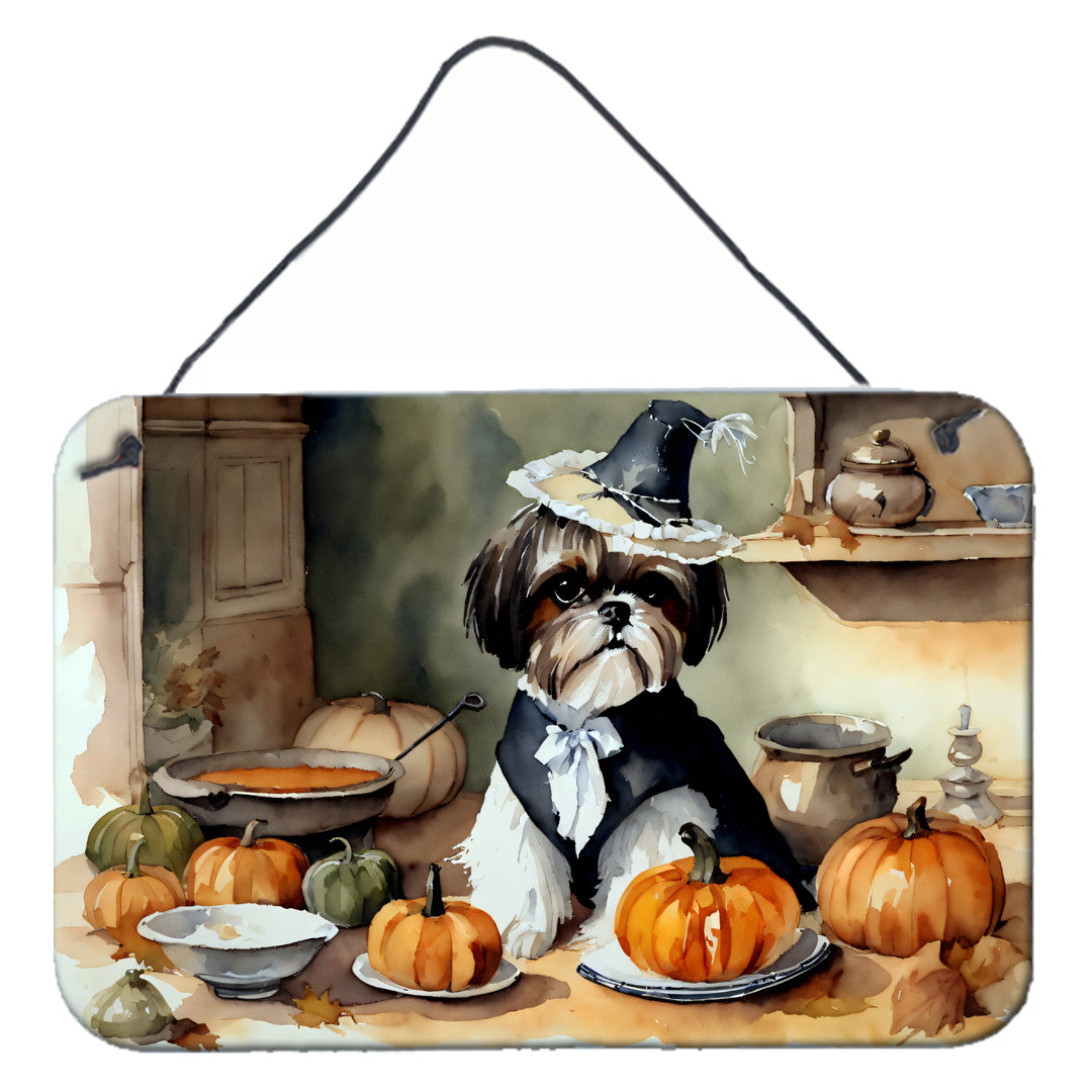 Buy this Shih Tzu Fall Kitchen Pumpkins Wall or Door Hanging Prints