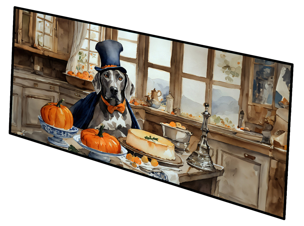 Buy this Weimaraner Fall Kitchen Pumpkins Runner Mat 28x58