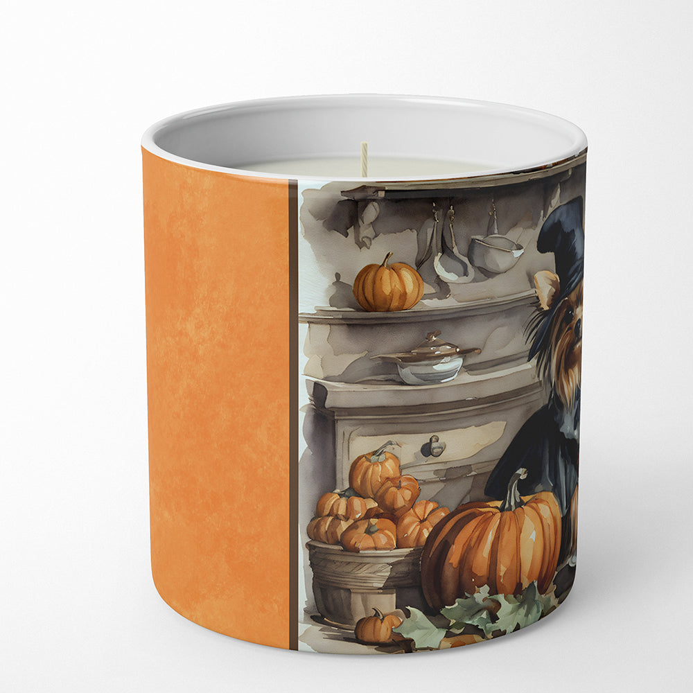 Yorkie Fall Kitchen Pumpkins Decorative Soy Candle