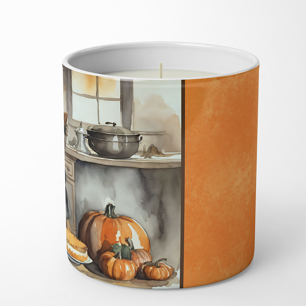 Yorkie Fall Kitchen Pumpkins Decorative Soy Candle