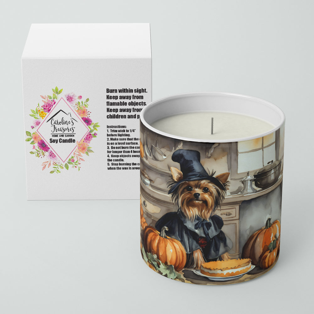 Yorkie Fall Kitchen Pumpkins Decorative Soy Candle  the-store.com.