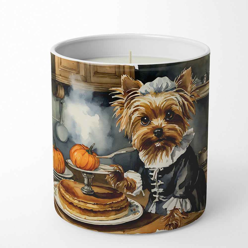 Yorkie Fall Kitchen Pumpkins Decorative Soy Candle  the-store.com.