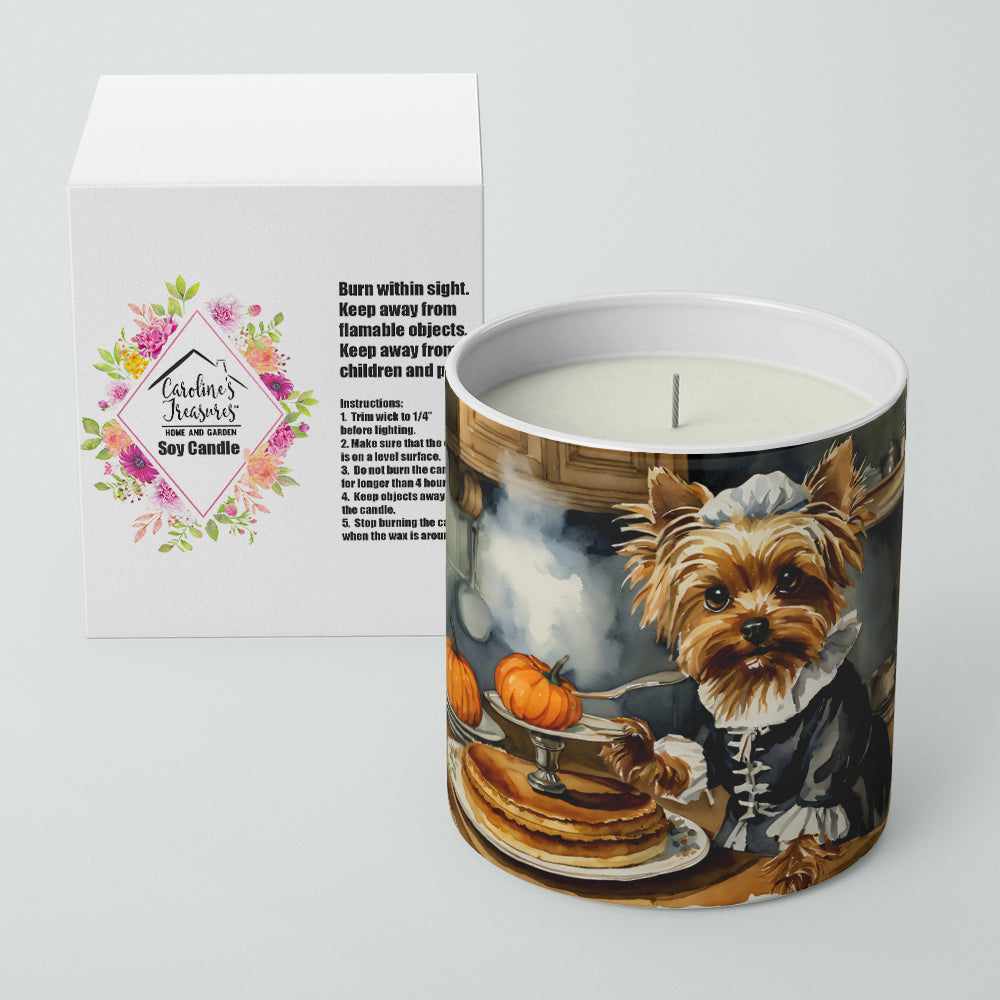 Yorkie Fall Kitchen Pumpkins Decorative Soy Candle