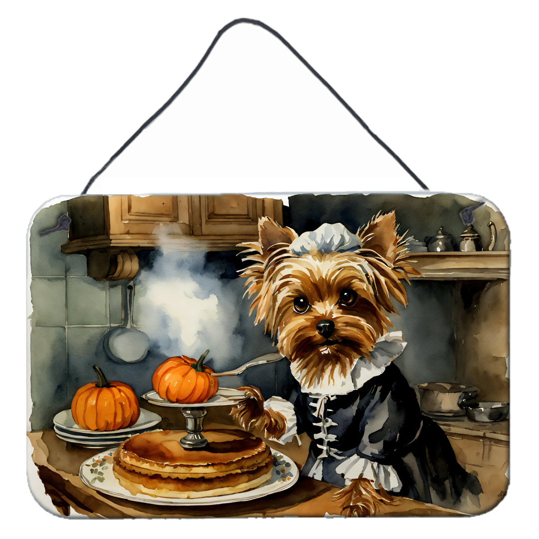 Buy this Yorkie Fall Kitchen Pumpkins Wall or Door Hanging Prints