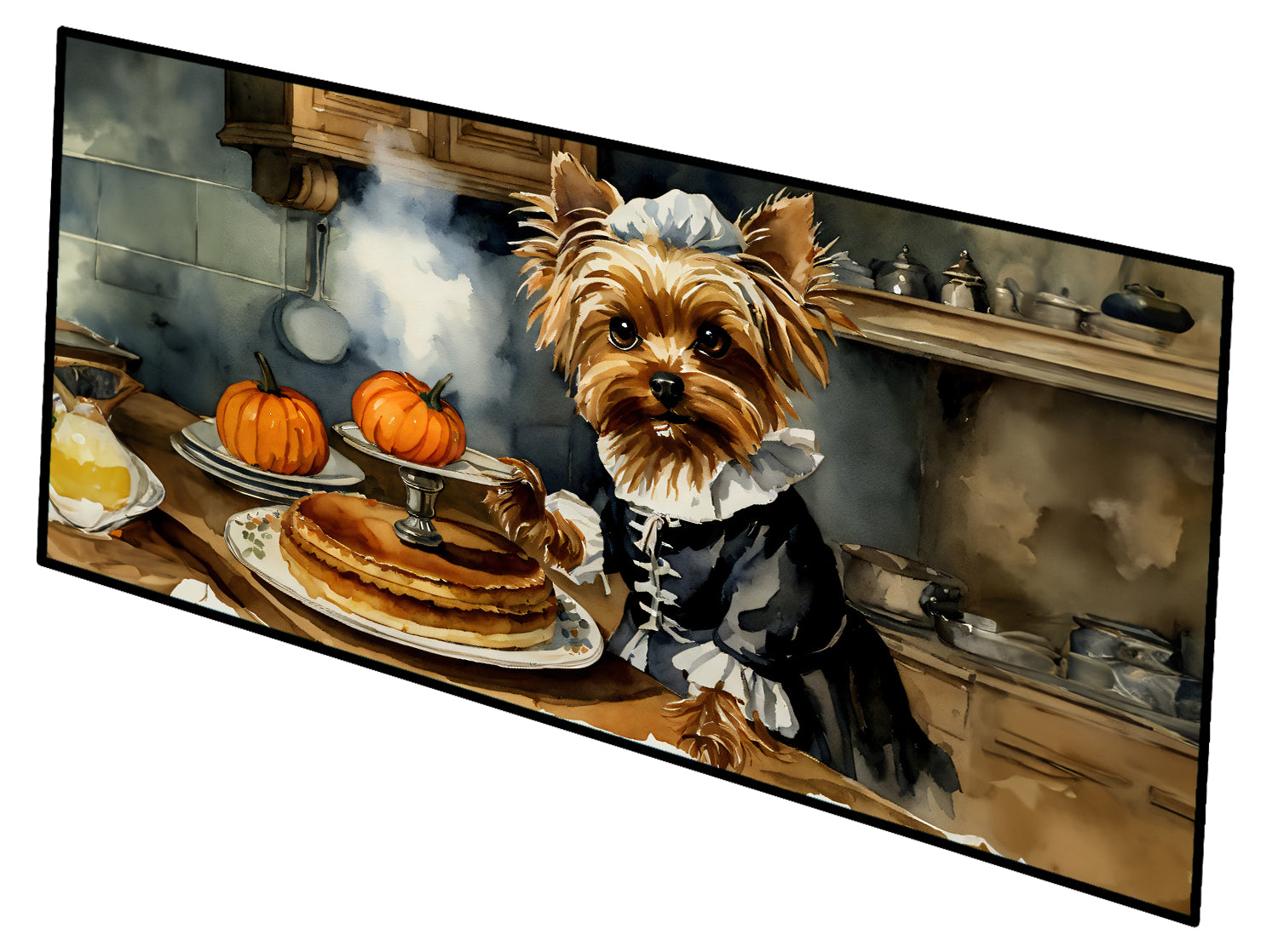 Buy this Yorkie Fall Kitchen Pumpkins Runner Mat 28x58