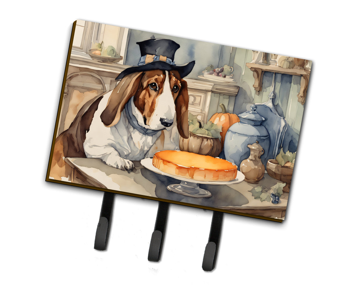 Buy this Basset Hound Fall Kitchen Pumpkins Leash or Key Holder