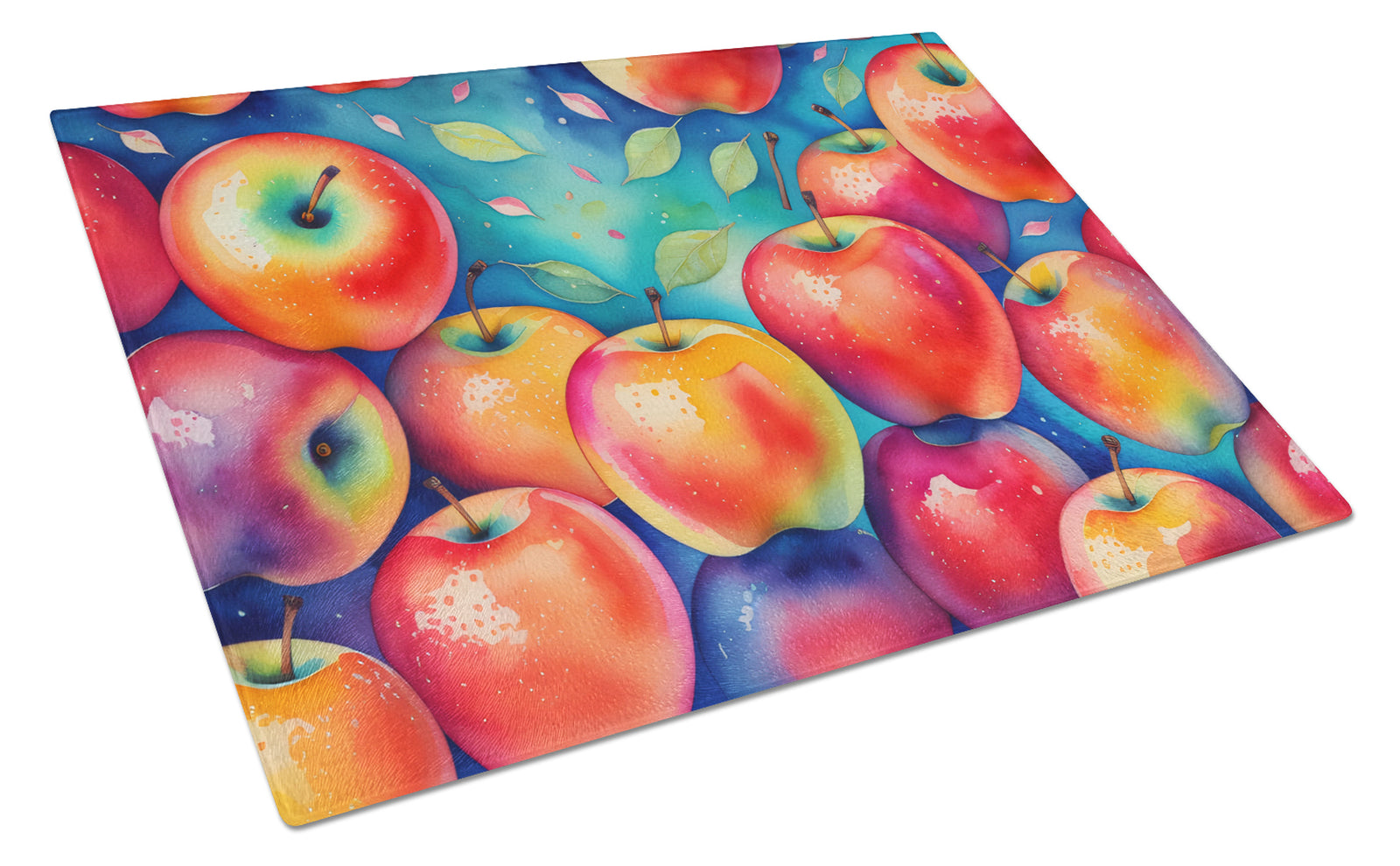 Buy this Colorful Apples Glass Cutting Board Large