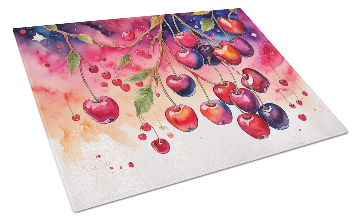 Buy this Colorful Cherries Glass Cutting Board Large