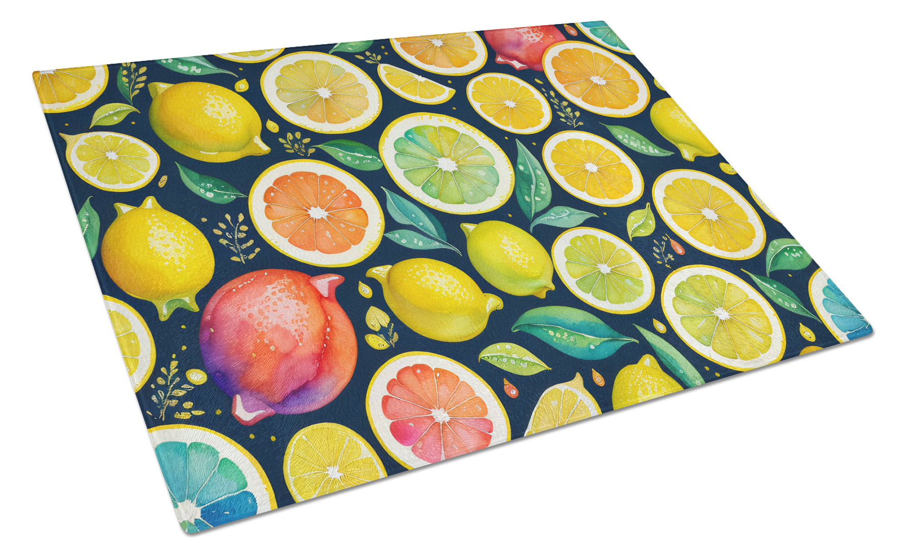 Buy this Colorful Lemons Glass Cutting Board Large