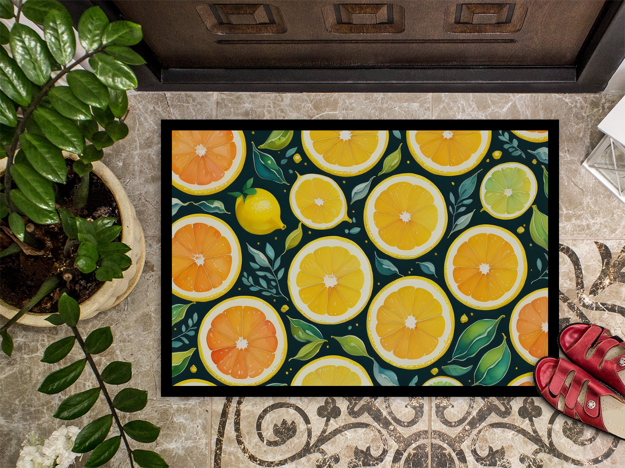 Colorful Lemons Indoor or Outdoor Mat 24x36  the-store.com.