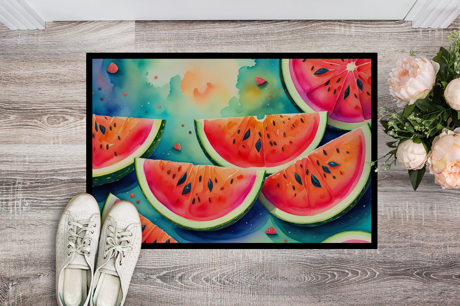 Buy this Colorful Watermelons Doormat 18x27