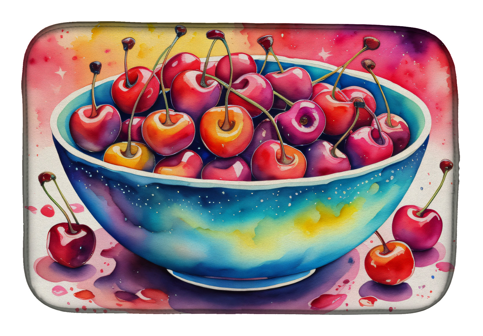 Buy this Colorful Cherries Dish Drying Mat