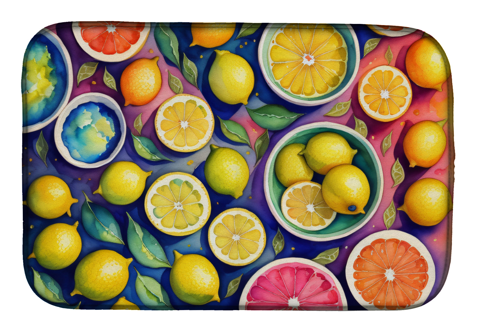 Buy this Colorful Lemons Dish Drying Mat