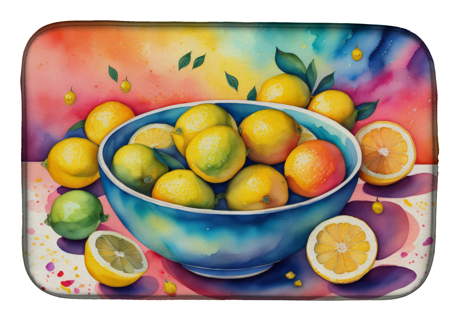 Buy this Colorful Lemons Dish Drying Mat