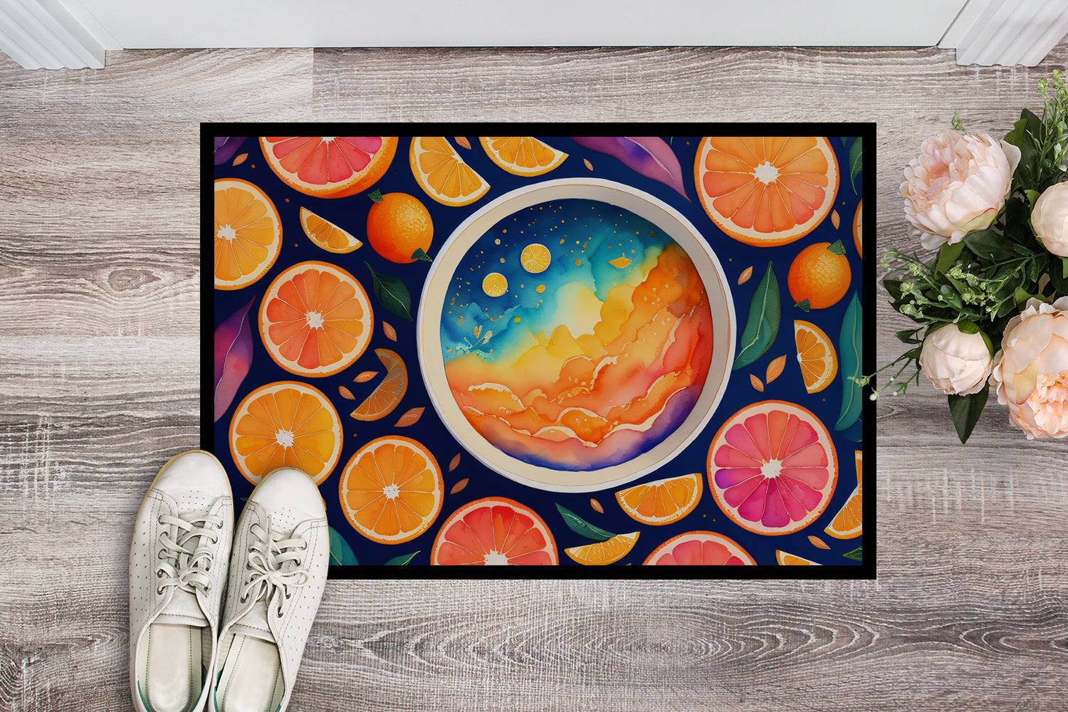 Colorful Oranges Indoor or Outdoor Mat 24x36  the-store.com.