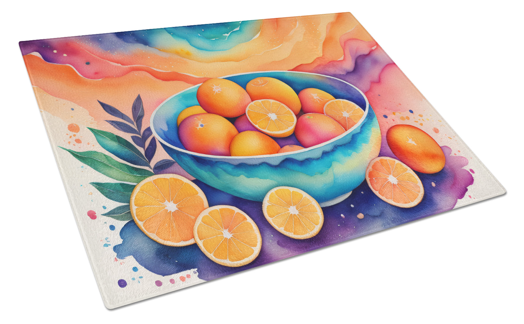 Buy this Colorful Oranges Glass Cutting Board Large