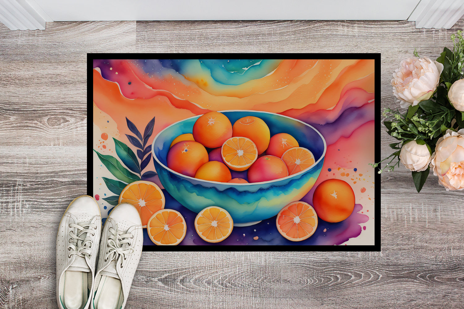 Colorful Oranges Doormat 18x27  the-store.com.