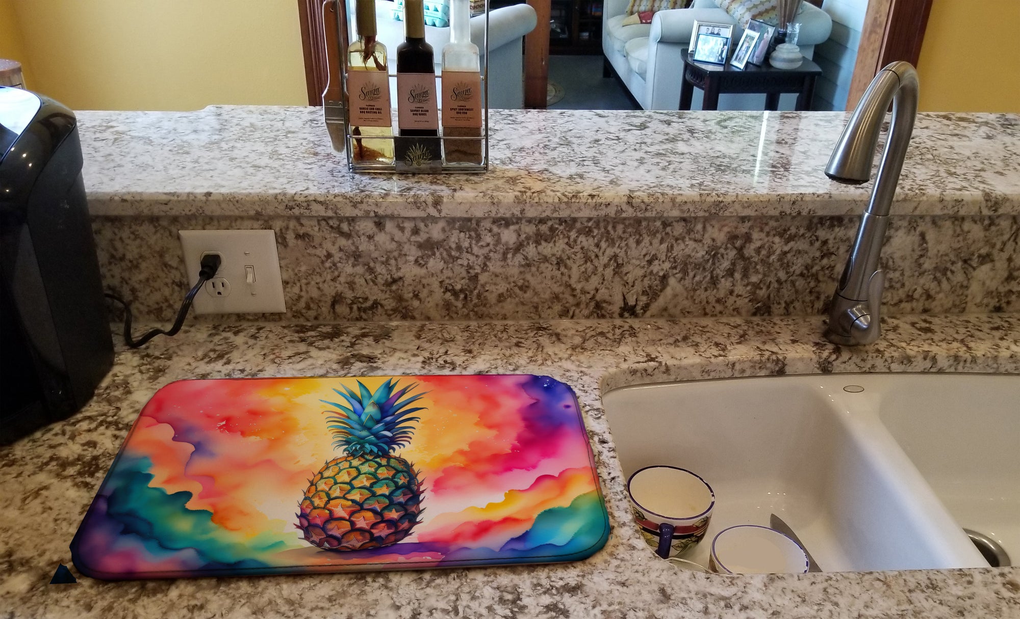 Colorful Pineapple Dish Drying Mat