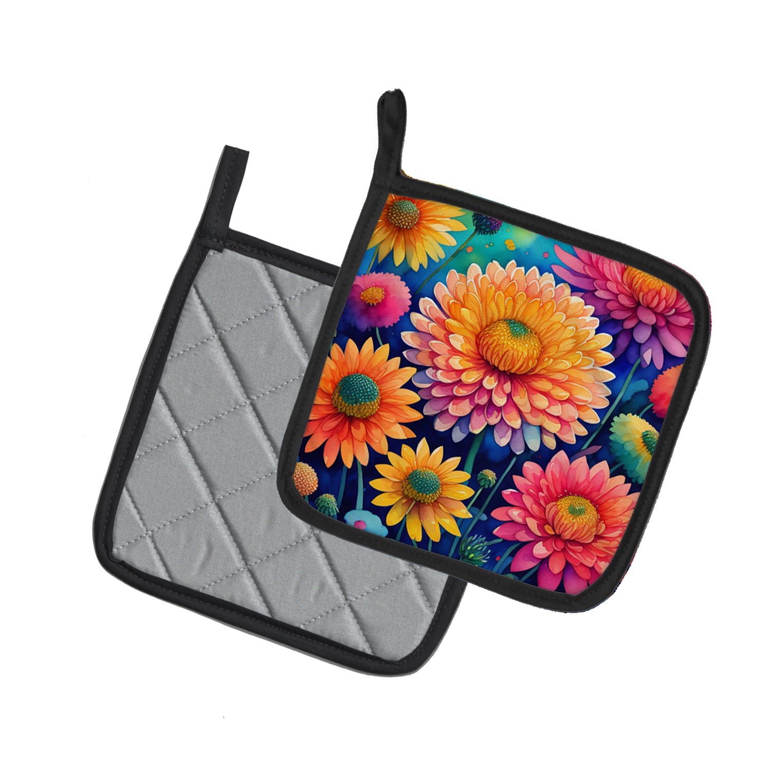 Buy this Colorful Chrysanthemums Pair of Pot Holders