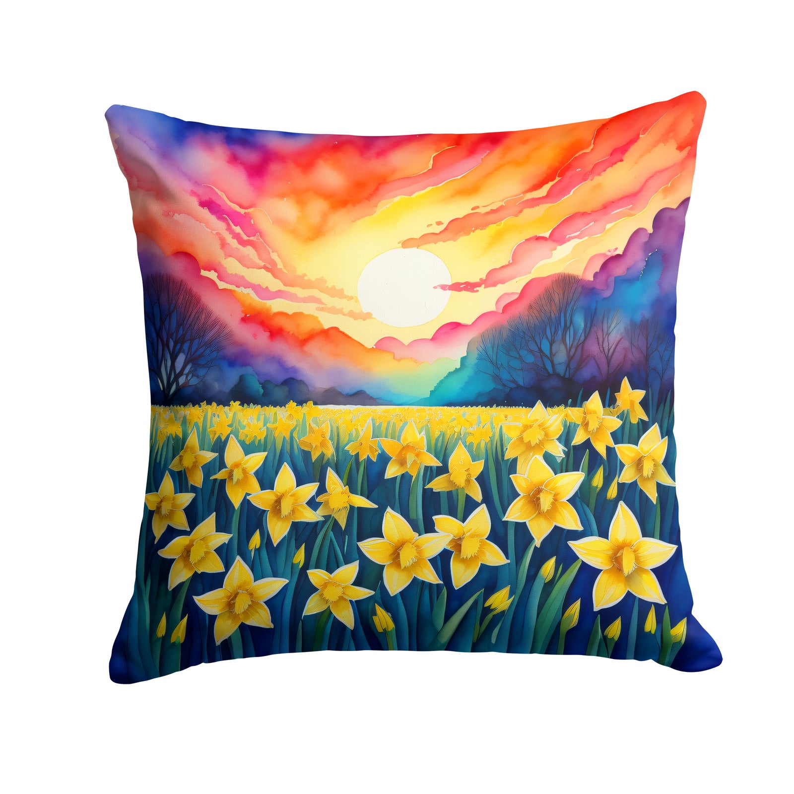 Buy this Colorful Daffodils Fabric Decorative Pillow