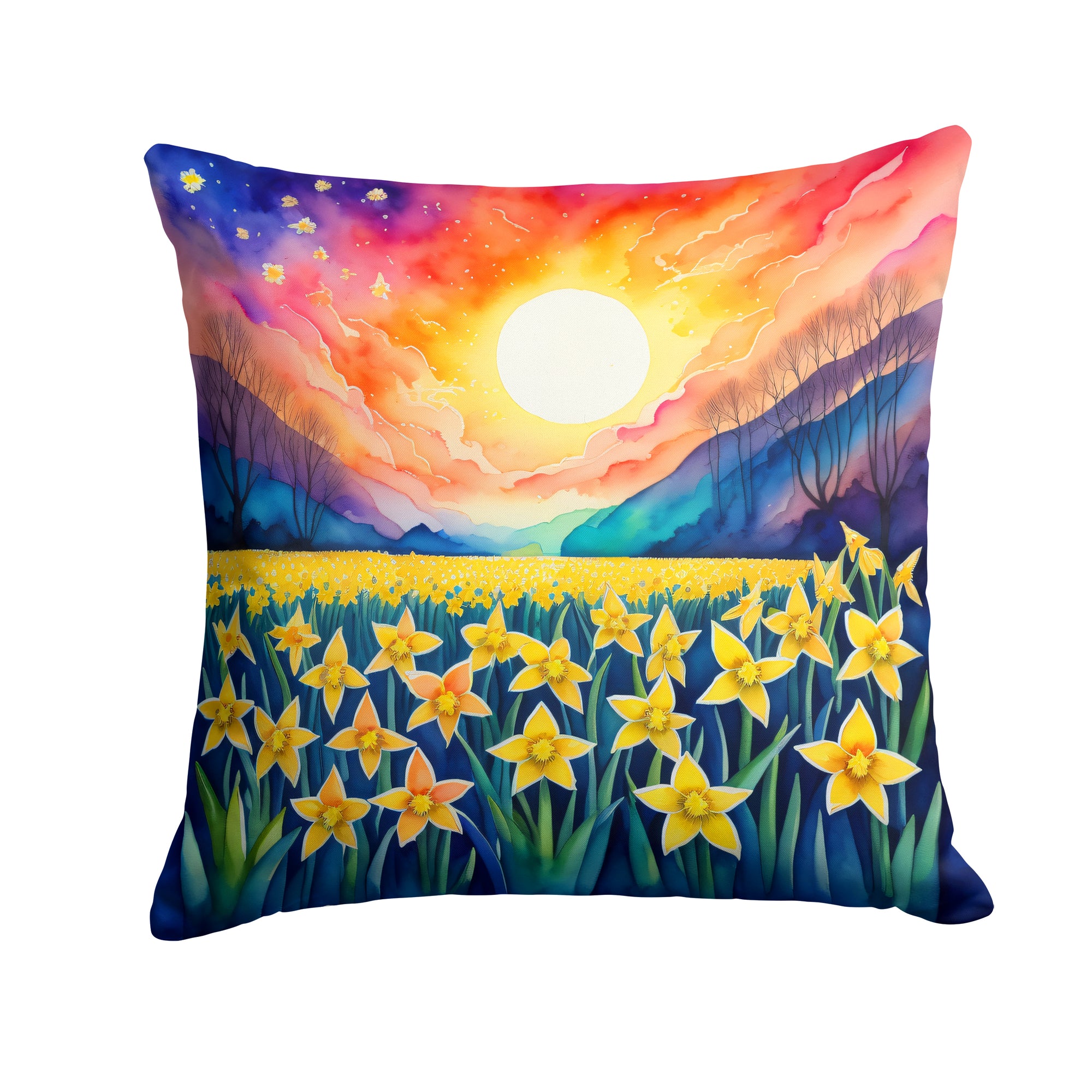 Buy this Colorful Daffodils Fabric Decorative Pillow