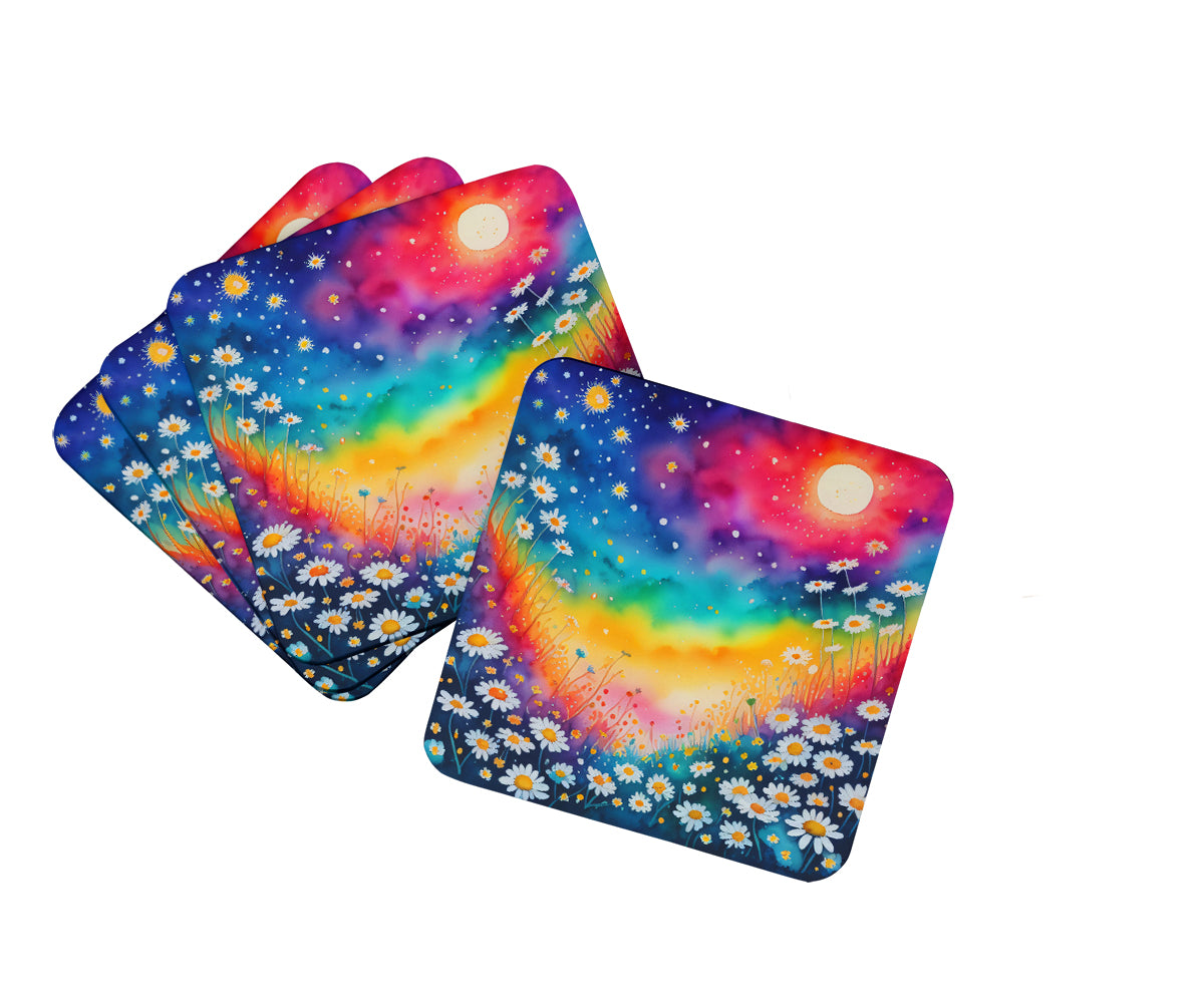 Buy this Colorful Daisies Foam Coaster Set of 4