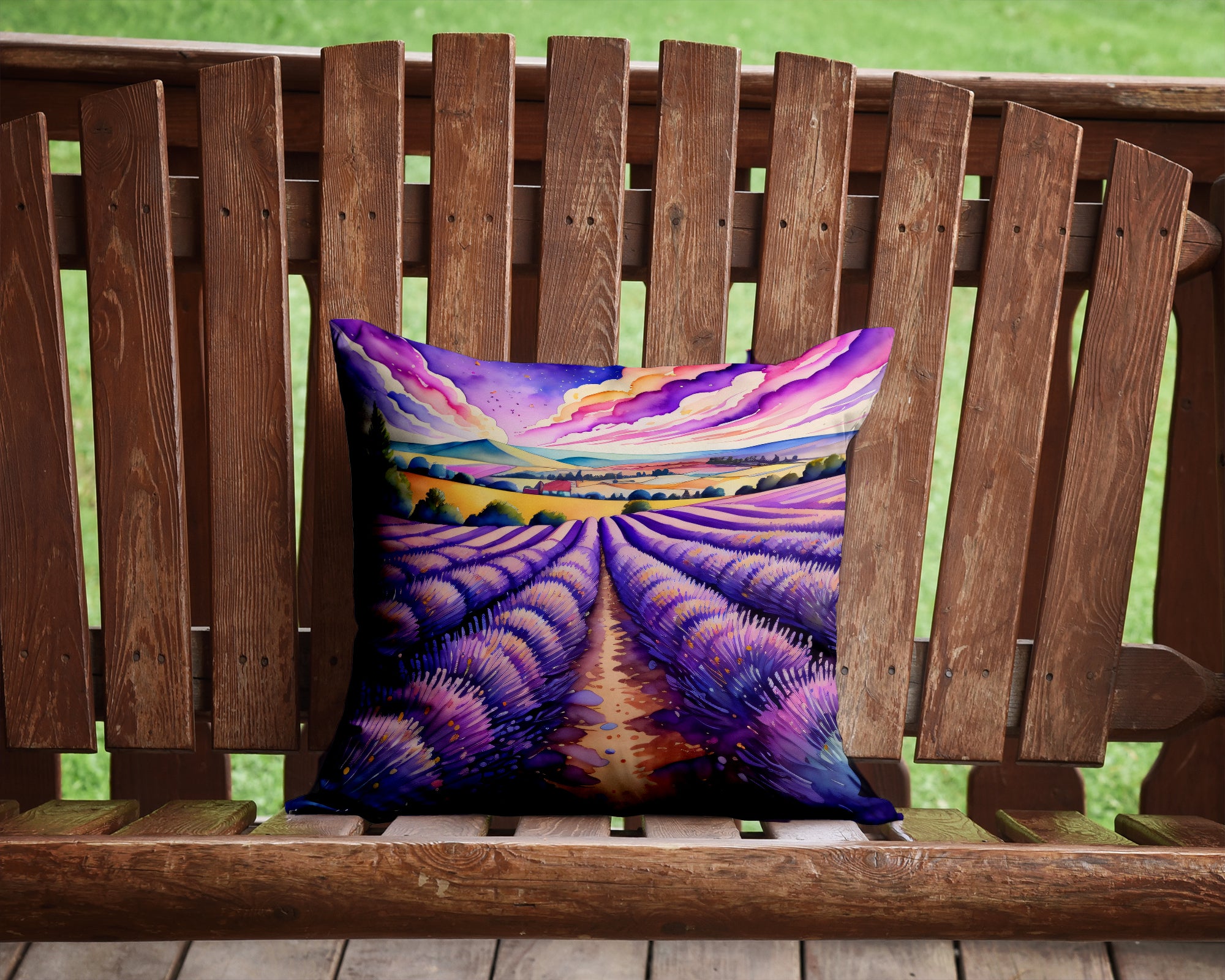 Buy this Colorful English Lavender Fabric Decorative Pillow