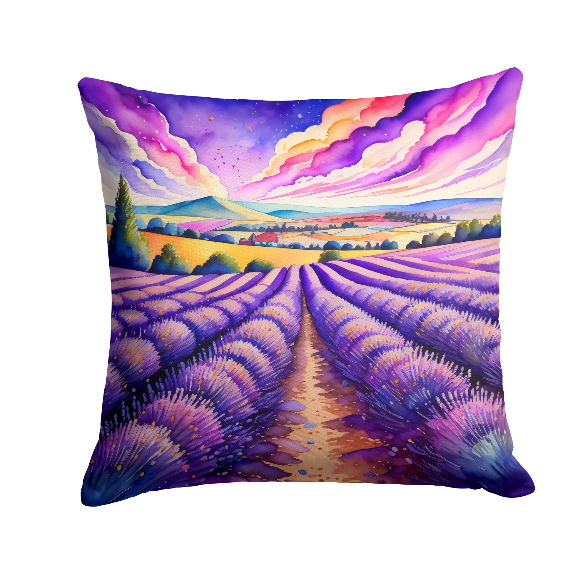 Buy this Colorful English Lavender Fabric Decorative Pillow