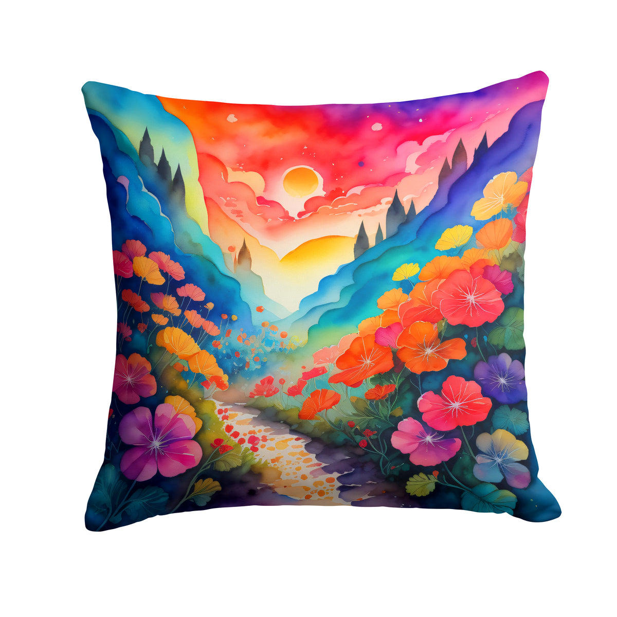 Buy this Colorful Geraniums Fabric Decorative Pillow