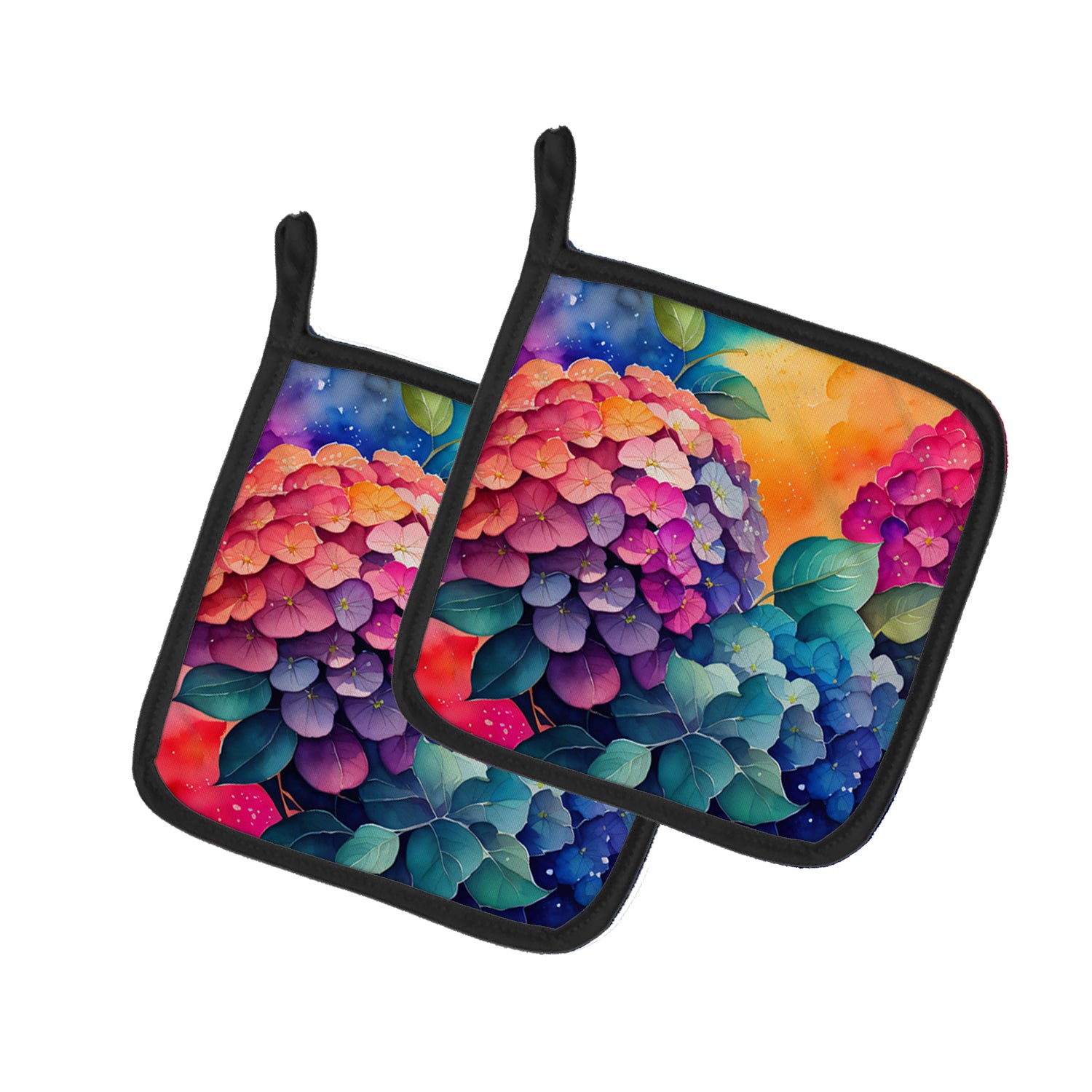 Buy this Colorful Hydrangeas Pair of Pot Holders