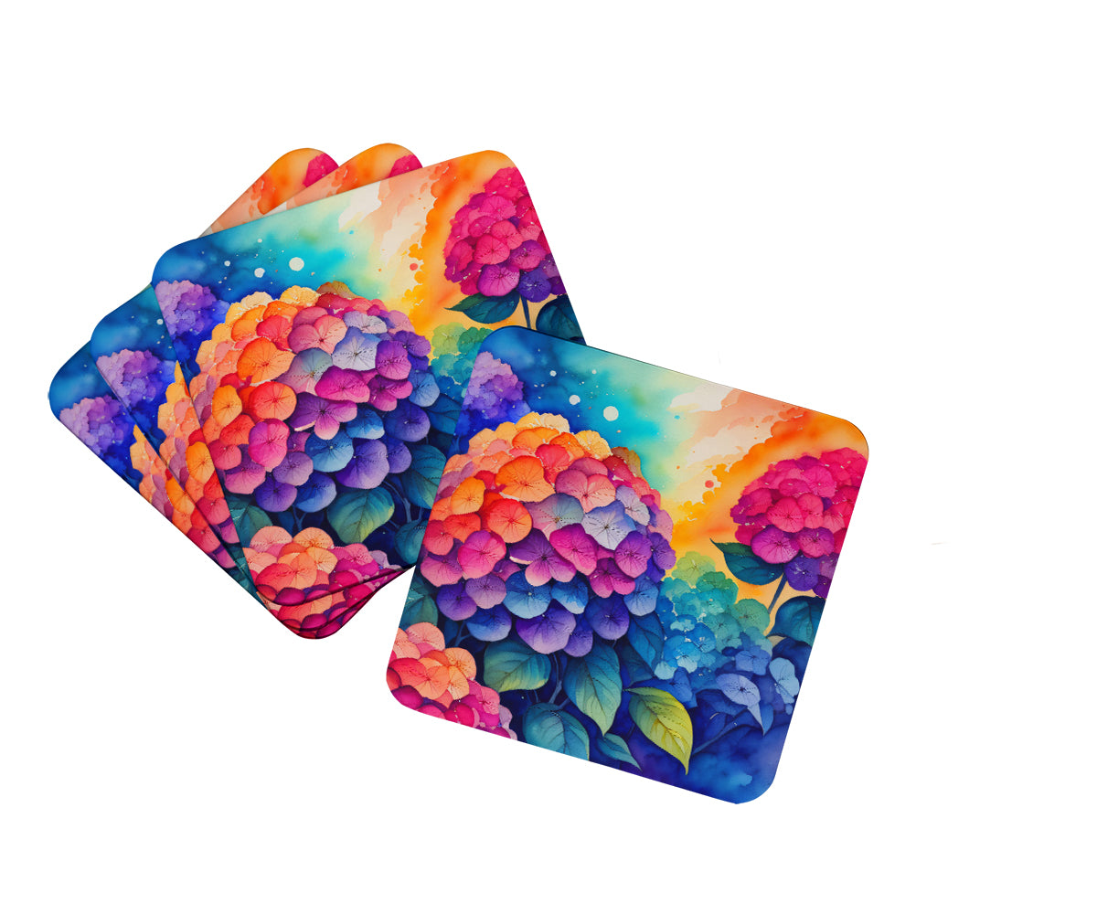 Buy this Colorful Hydrangeas Foam Coaster Set of 4