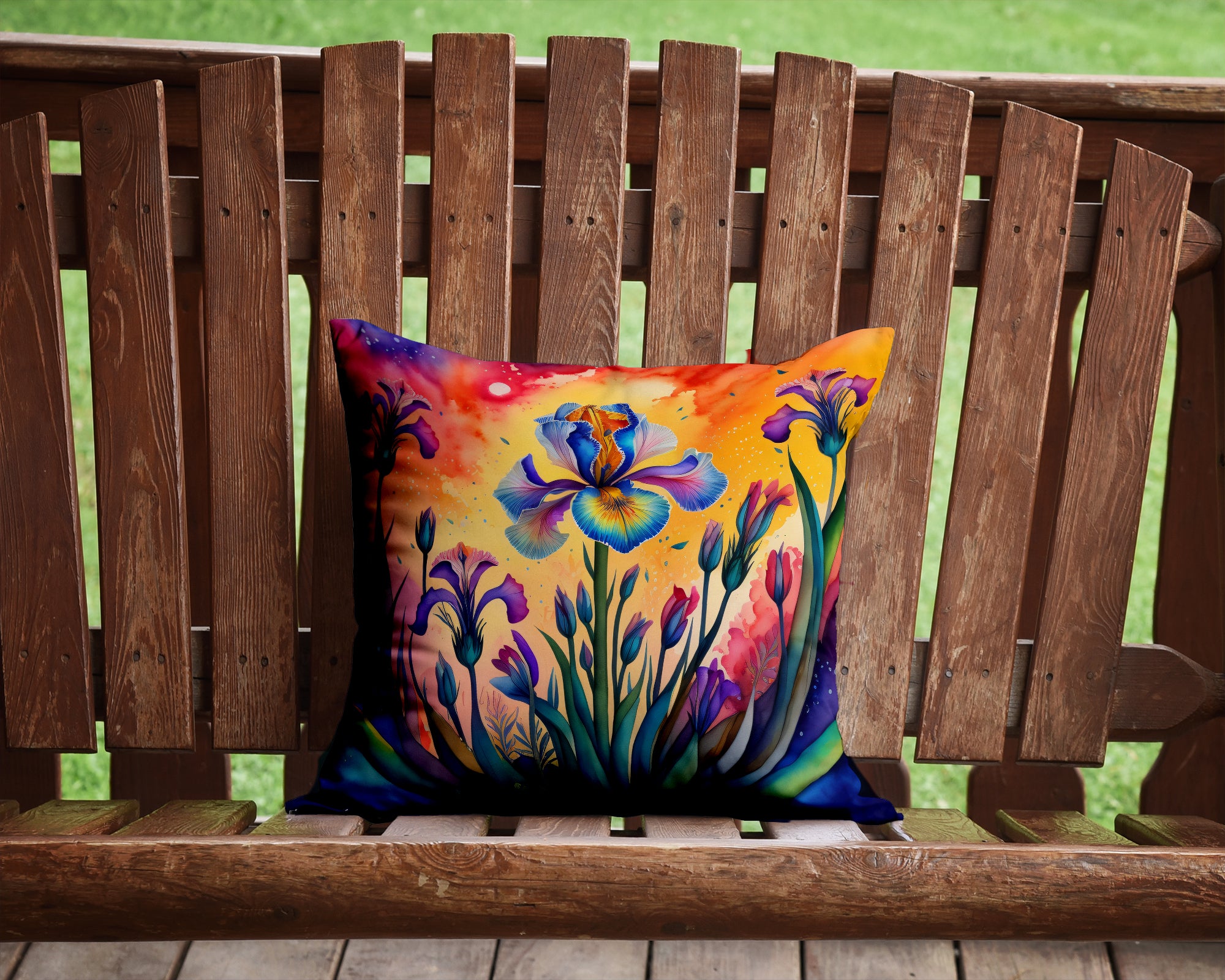 Buy this Colorful Iris Fabric Decorative Pillow